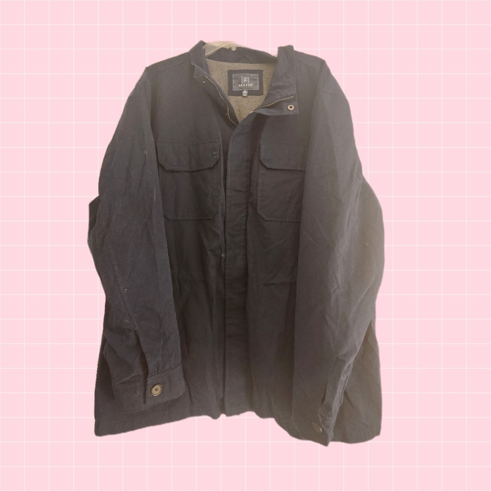 George Blue Military-Style Field Jacket